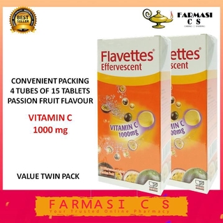 Flavettes Effervescent Vitamin C 1000mg Orange 15s X 2 02 22 Shopee Malaysia