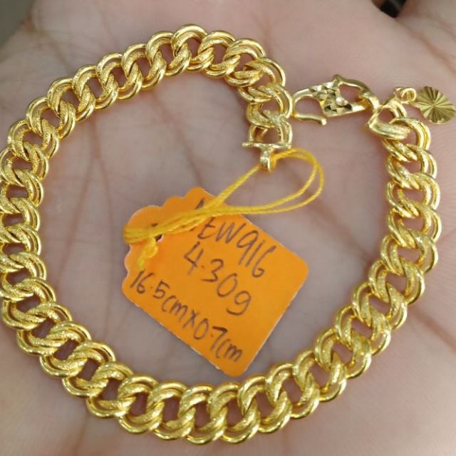 New 916gold Rantai Tangan Coco Hollow Shopee Malaysia