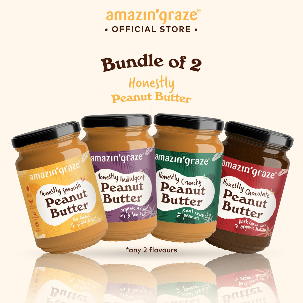 [Bundle of 2] Amazin' Graze Assorted Peanut Butter (2 x 350g)