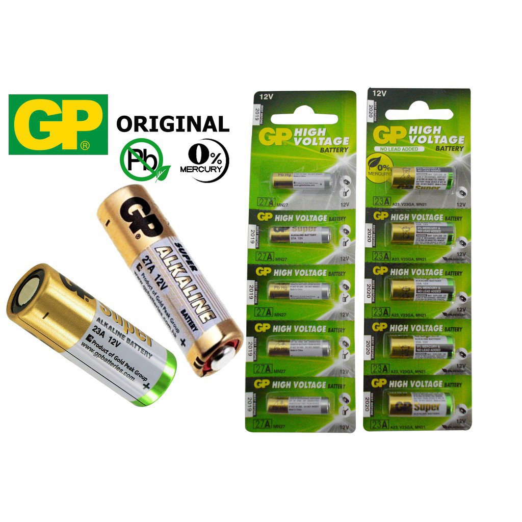 GP Super (Original) 23A 27A 12V High Voltage Alkaline Battery Batteries .