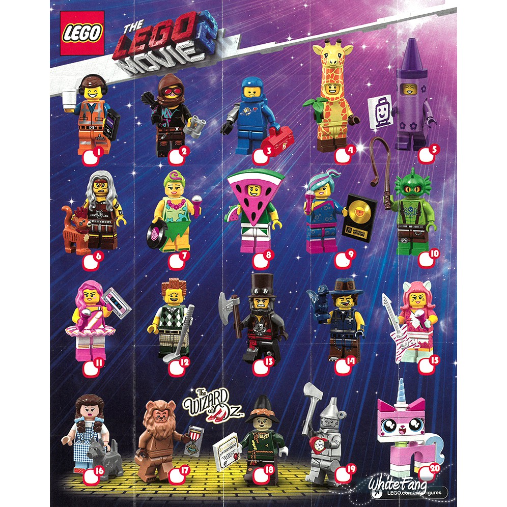 the lego movie 2 minifigures series