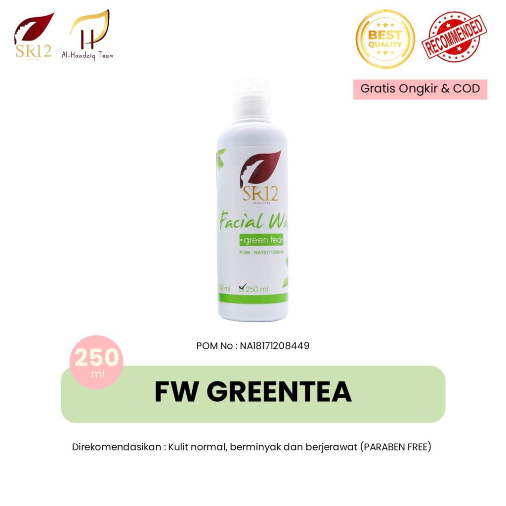 Sr12 100ORIFACIAL WASH GREEN TEA Long Packaging (Liquid Face Soap For