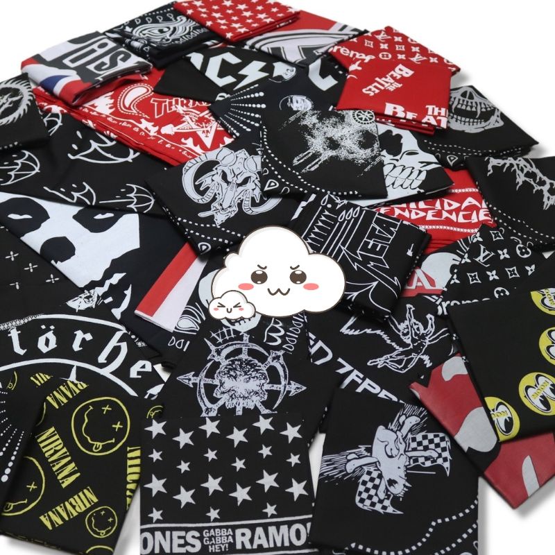 Mesin Slayer Bandana Batikscraft Band Music Scarf Brand Paisley Retro