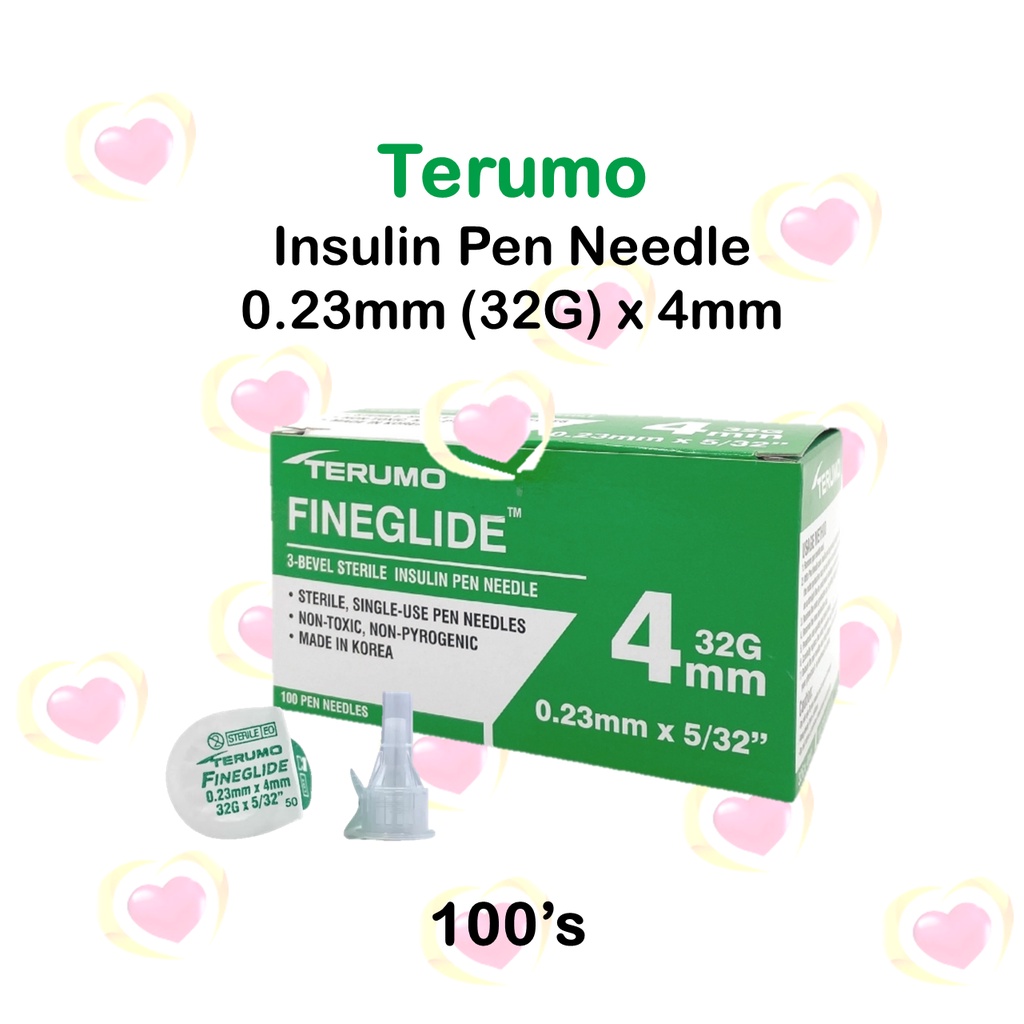 TERUMO FineGlide Pen Needle (4mm x 32G) 100's/box [EXP2026/10