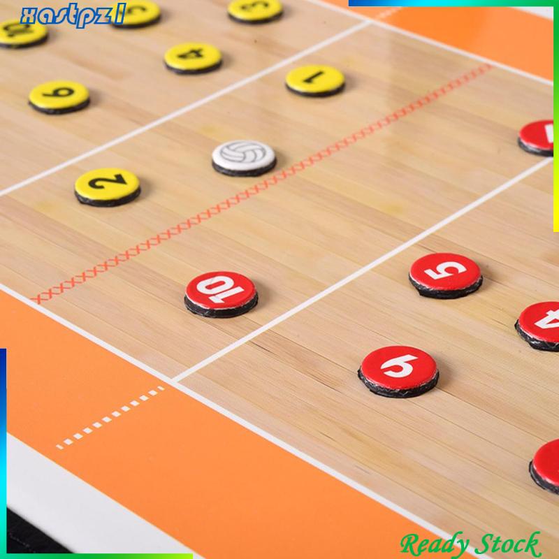 Foldable Volleyball Coaching Board with Dry Erase Strategy Coaches