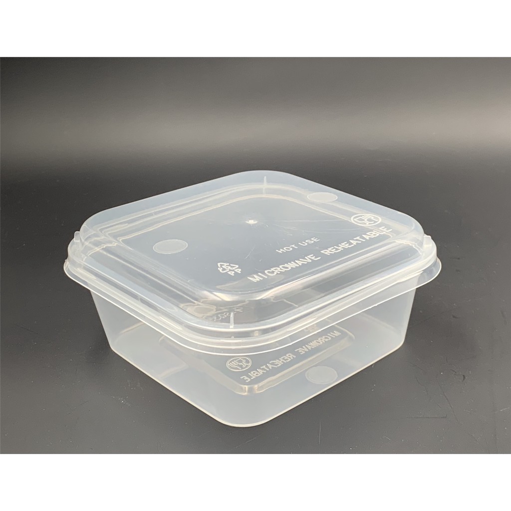 Sq 350 Square Disposable Plastic Food Container [ 50sets± ] Tage Tsq 