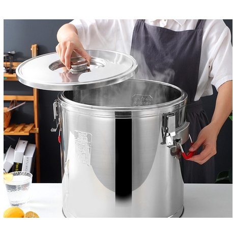 Stainless Steel Rice Bucket / Ice Bucket / Warmer Bucket / Soup Warmer / Thermos / Insulated Food Carrier / Tofufa