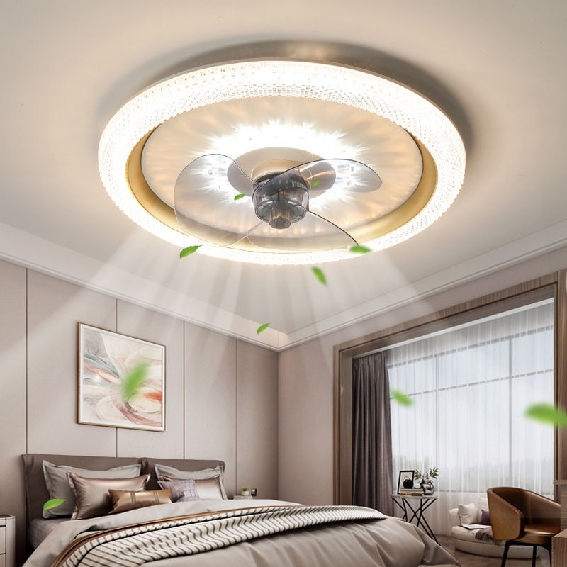 ,Black 60 * 24Cm Slz Ceiling Fan Fan Ceiling Light Creative Ceiling Lamp LED Dimmable Ceiling Fan with Lighting and Remote Control Silent Kindergarten Bedroom 