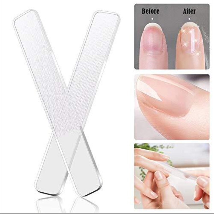 Ready Stock] Crystal Glass Nail Files Manicure Nail Care for Women Men  Shine Nails Clear (with box) | Shopee Malaysia