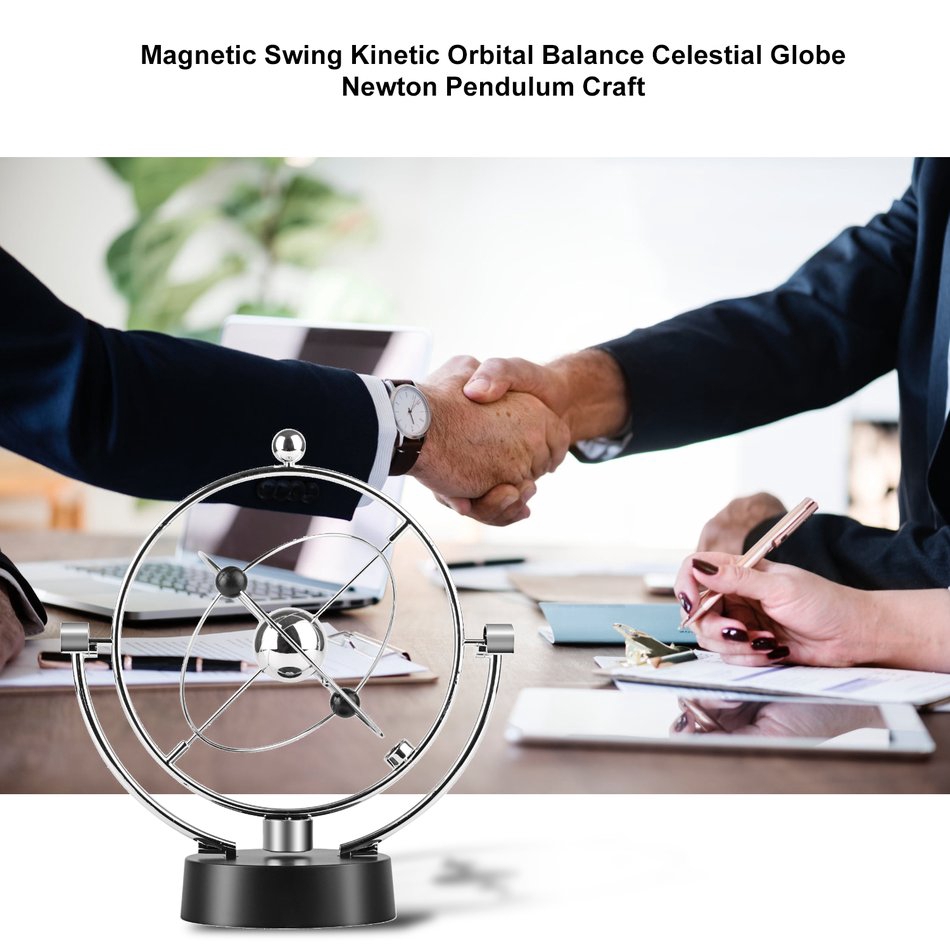 Purpose Premium Newton's Cradle Magnetic Swing Kinetic Orbital Balance Celestial Globe Newton Pendulum Craft - Image 2