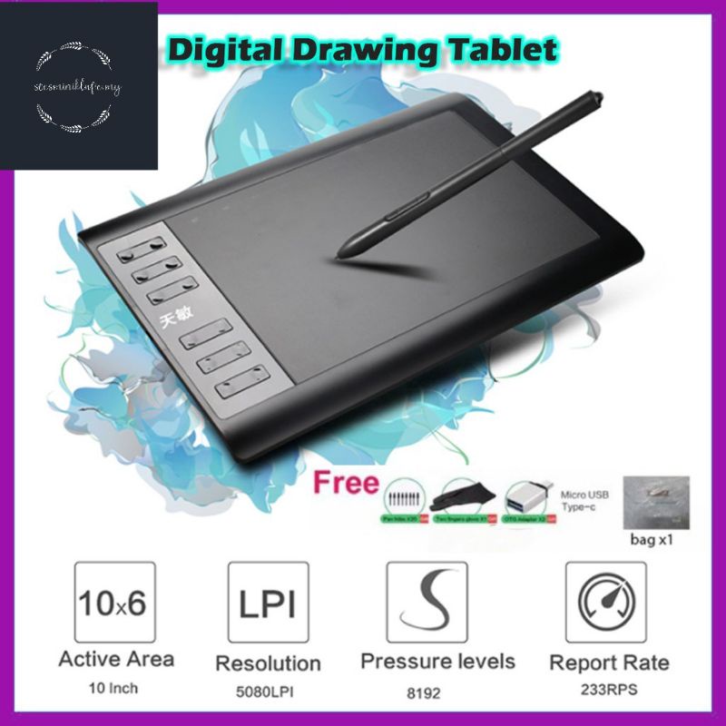 Drawing Tablet Drawing Pad Digital Graphic Tablet Drawing Painting