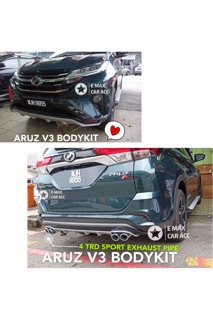 PERODUA ARUZ V3 BODYKIT/ FRONT+REAR BUMPER PROTECTOR 