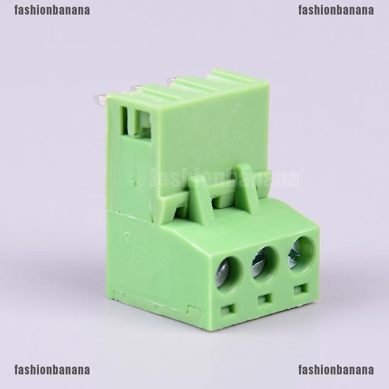 10Pcs KF2EDGK KF-3P 3PIN Right Angle Plug-in Terminal Connector 5.08mm Pitch