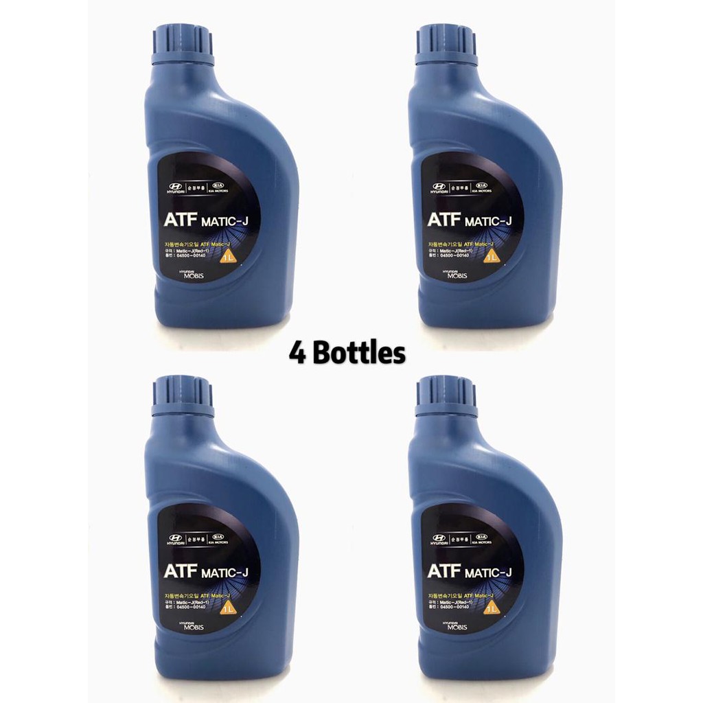 Hyundai ATF Matic J AUTO TRANSMISSION OIL FLUID Gear Oil 1L X 4 Bottles