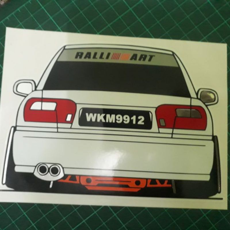 sticker kereta wira