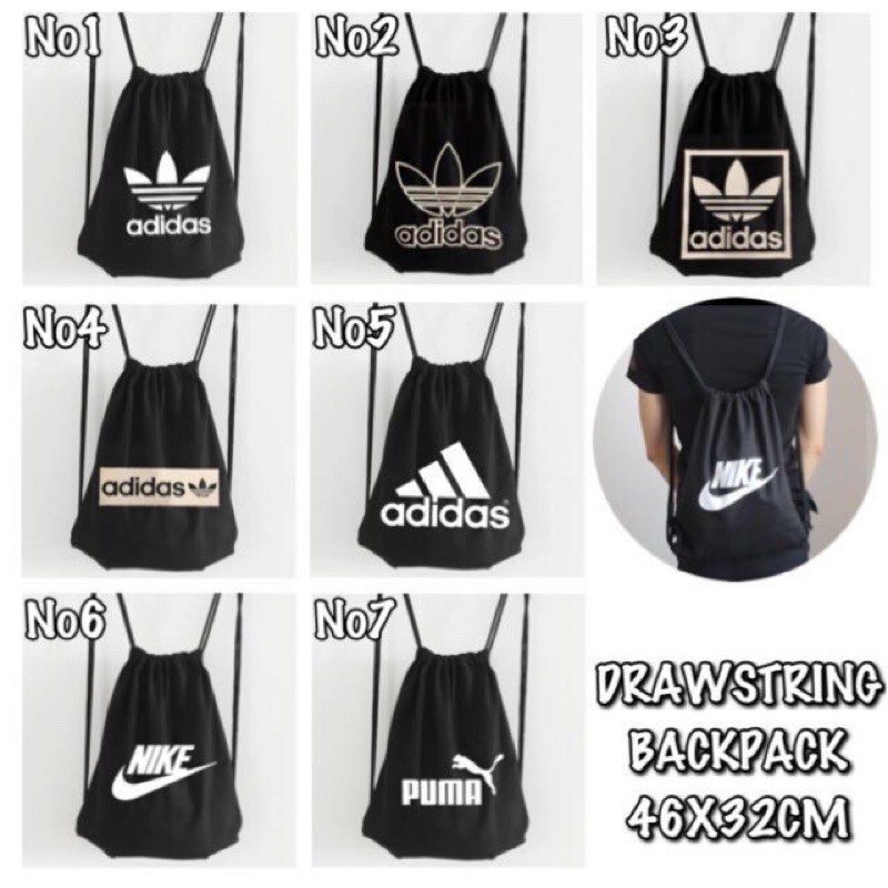 Drawstring Backpack unisex / beg tali borong murah
