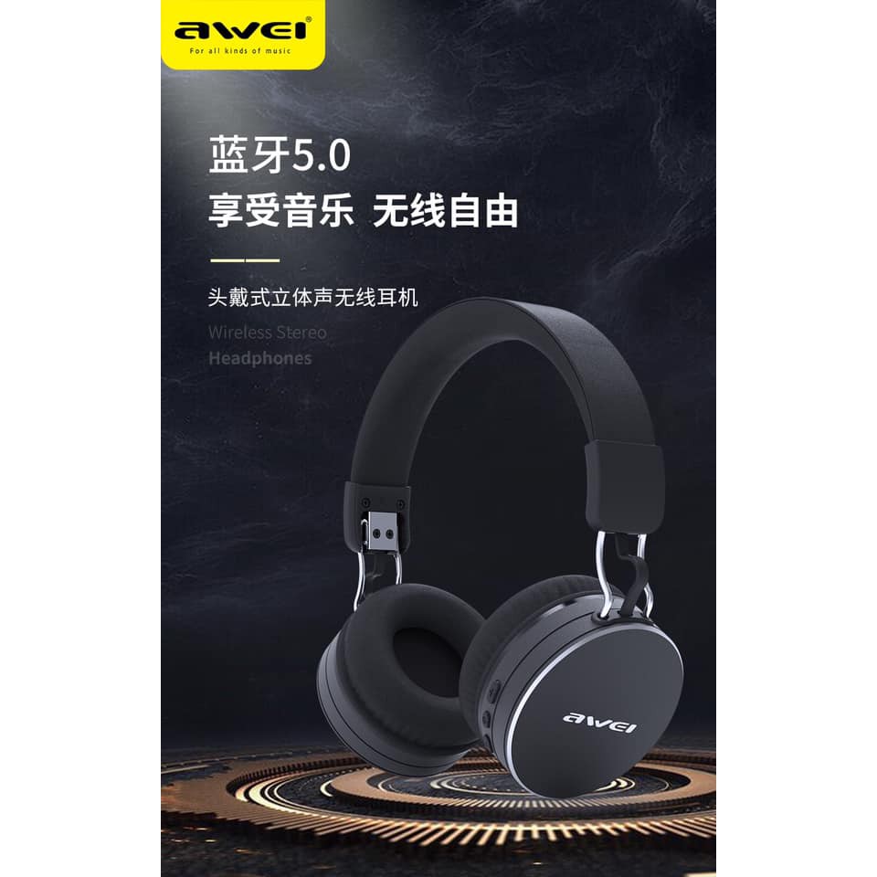 Awei A790BL Wireless Stereo Headphones Bluetooth Or AUX Connection  Handsfree Bass Port For Superior Sound | Shopee Malaysia