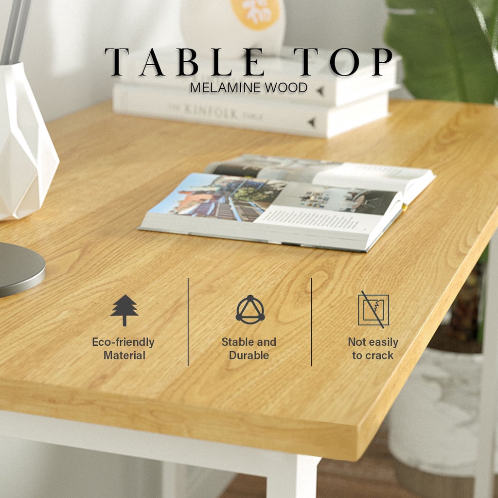 [READY STOCK] FINSSO: ANABILE L-Shape Study Table/ Table Rack/ Mobile Pedestal