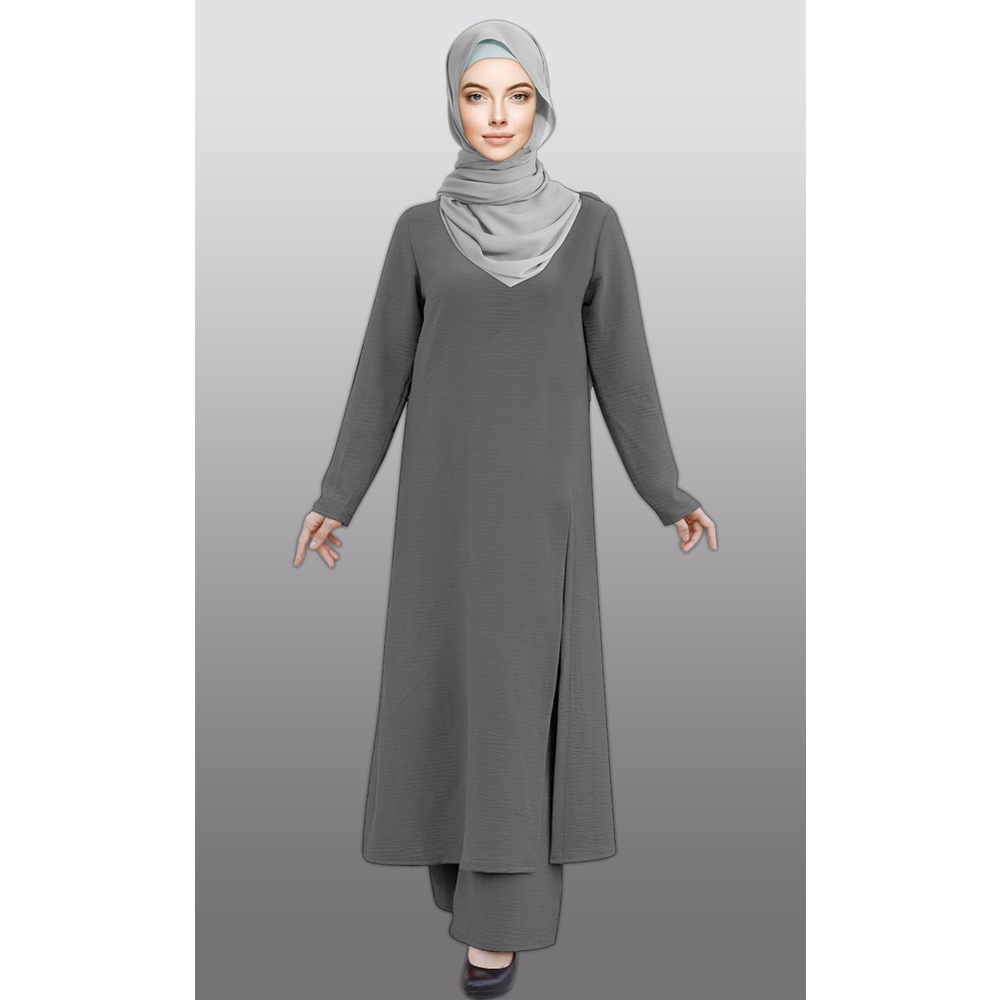 Muslimah Suit Long Baju Blouse Dan Seluar Palazo Viral Hot Item– Era Zora