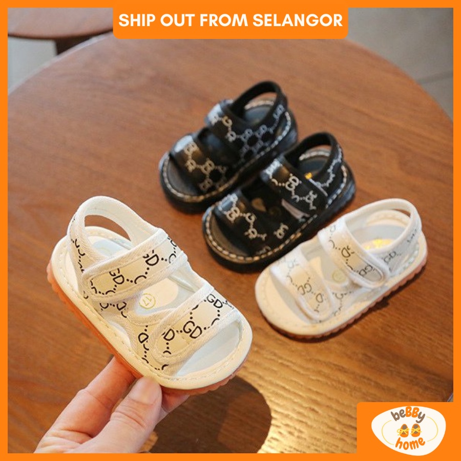 Kasut Raya Baby Boy Bunyi | 6M-3Y | GD Baby Sandal with Sound | Selipar Budak Lelaki | Kasut Baby Girl | Selipar Baby