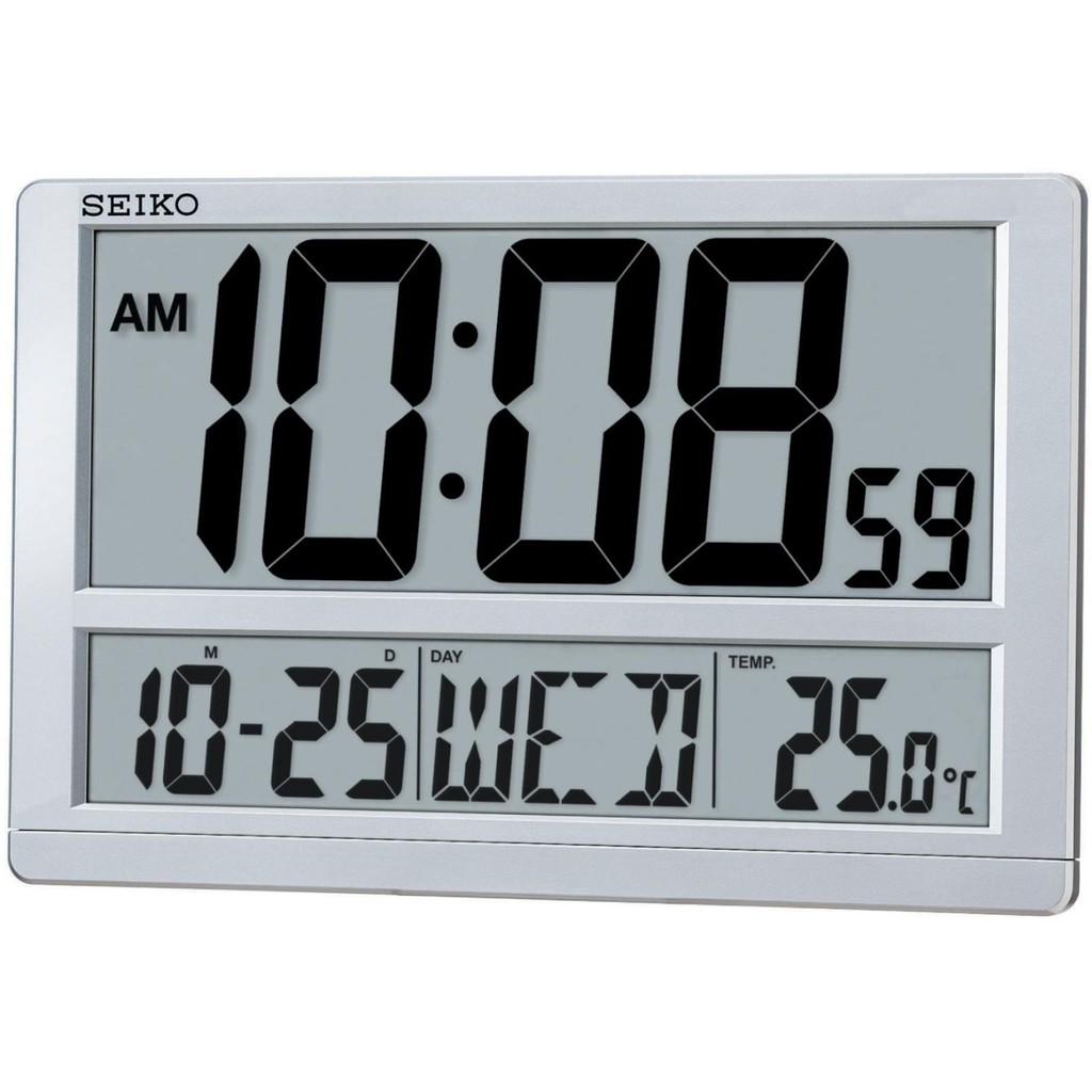 100 Original SEIKO Digital Wall Clock Time Day/Date Temperature