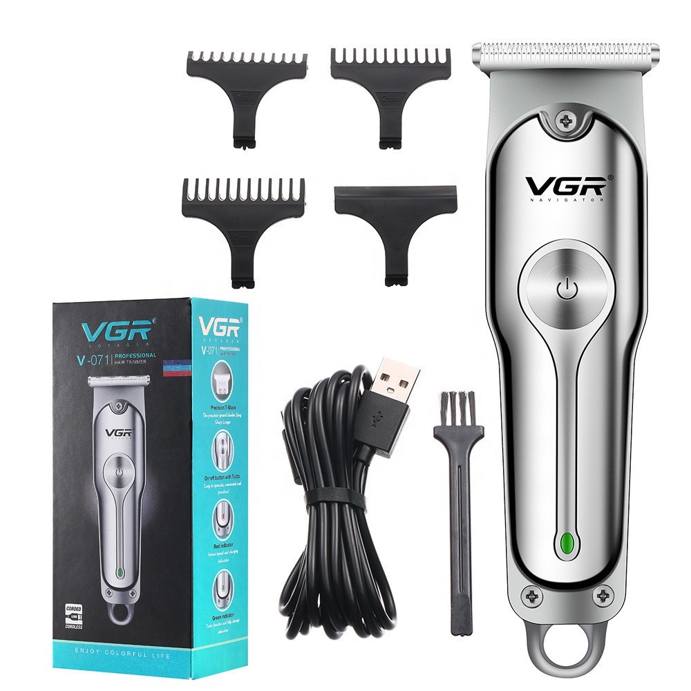 VGR Professional Barber Hair Trimmer Rechargeable Hair Clipper for Men Beard Trimer Hair Cutting Machine T-blade Haircu