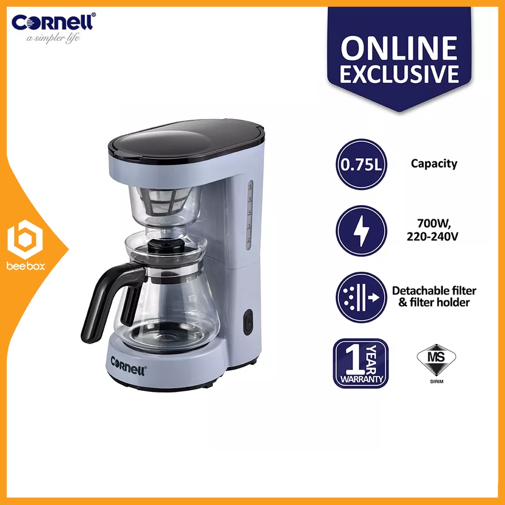 Cornell CCM-E075X Blue Bae Series Coffee Maker 0.75L | CCME075X