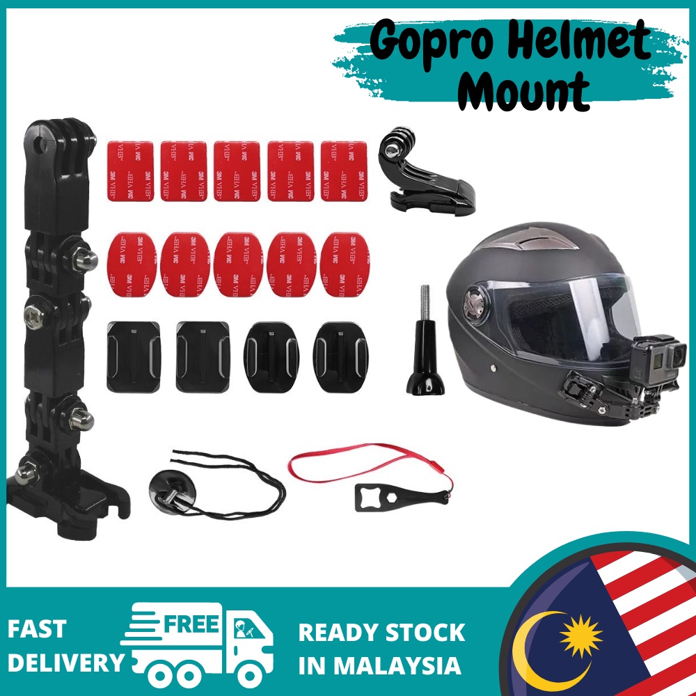 READY STOCKProocam PRO-F511 Insta360 Helmet Mount 360 perspectives Gopro Action Camera Original motorcycling Accessori