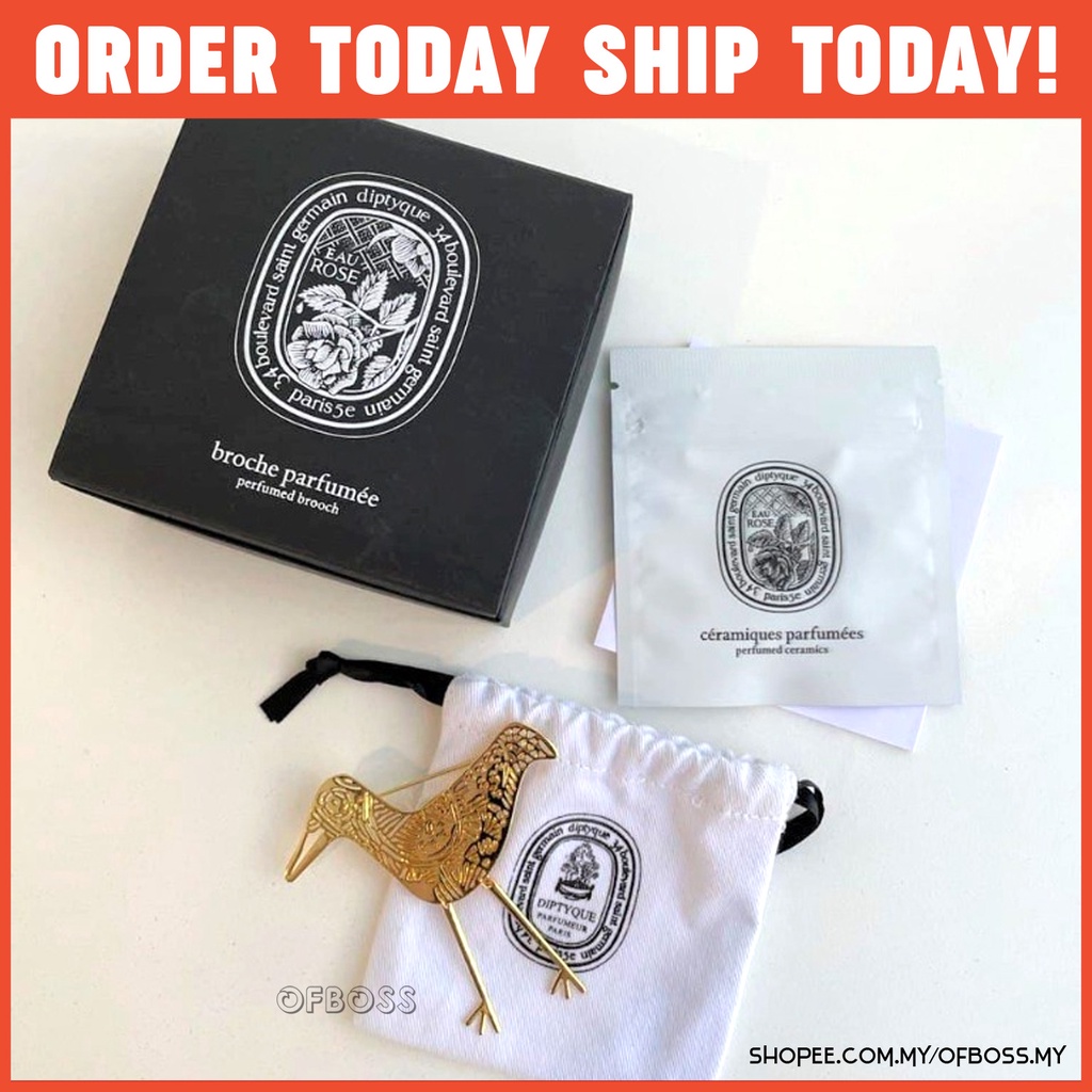 Diptyque Eau Rose Perfumed Brooch For Unisex | Shopee Malaysia