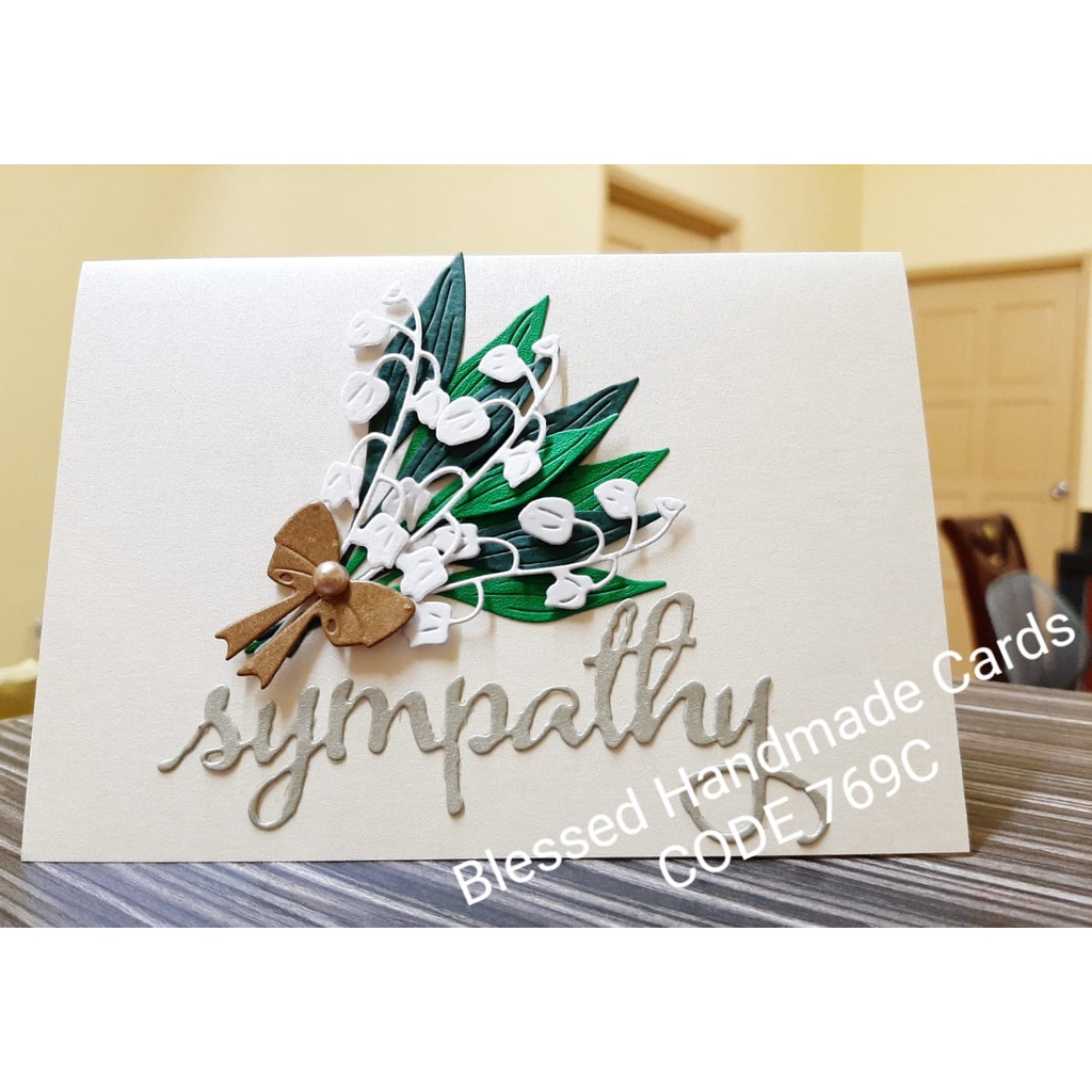 Handmade cards - Sympathy / Condolences / Sorry Card (A6 size- folded card)