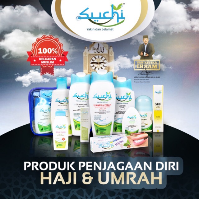 SUCHI Kosmetik Umrah Haji - Set Lengkap Sah Ihram  Shopee 