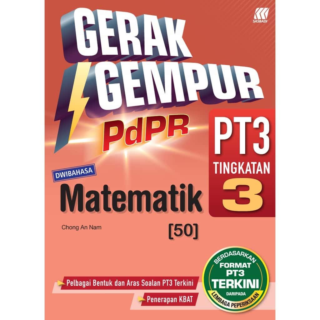 Buy ST  SASBADI BUKU LATIHAN  GERAK GEMPUR PDPR PT3 2021 MATEMATIK
