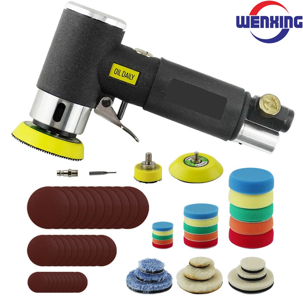 Pneumatic Polisher 90 Degree Orbital Sanders Air Powered Tool With 2"3"inch Pad