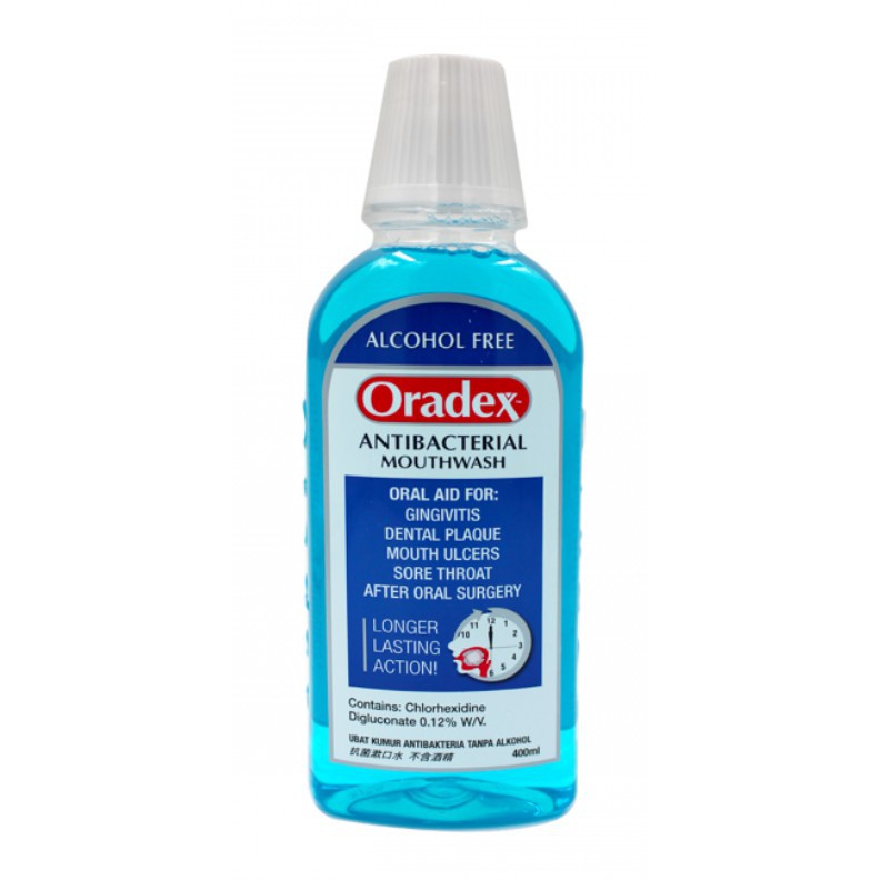Ubat Kumur Mulut Chlorhexidine Digluconate 0 12 Oradex Antibacterial Mouthwash Blue Shopee Malaysia