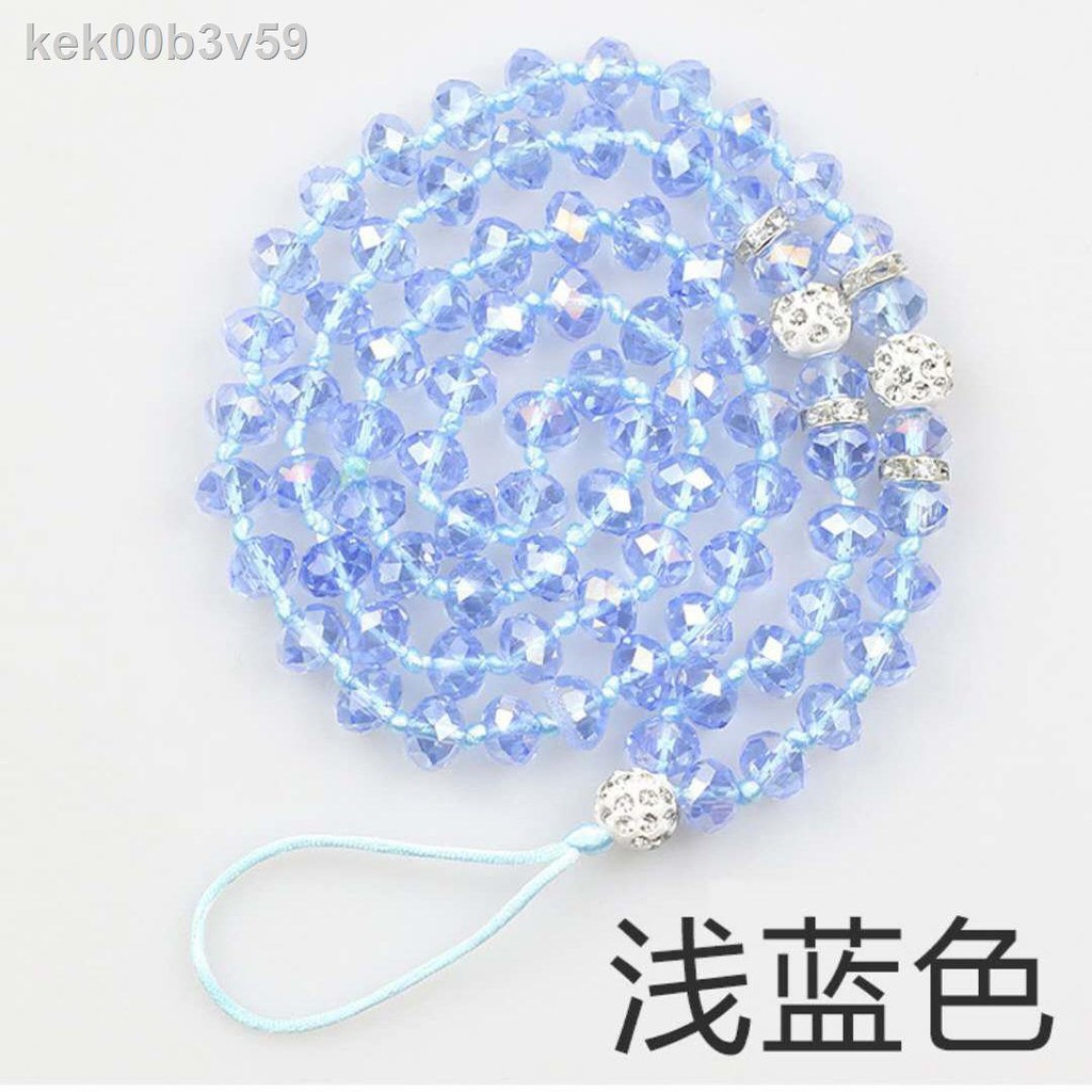 ❀㍿❄Mobile phone lanyard, halter neck crystal chain, ornaments, women’s fashion halter, net celebrity, the same phone,