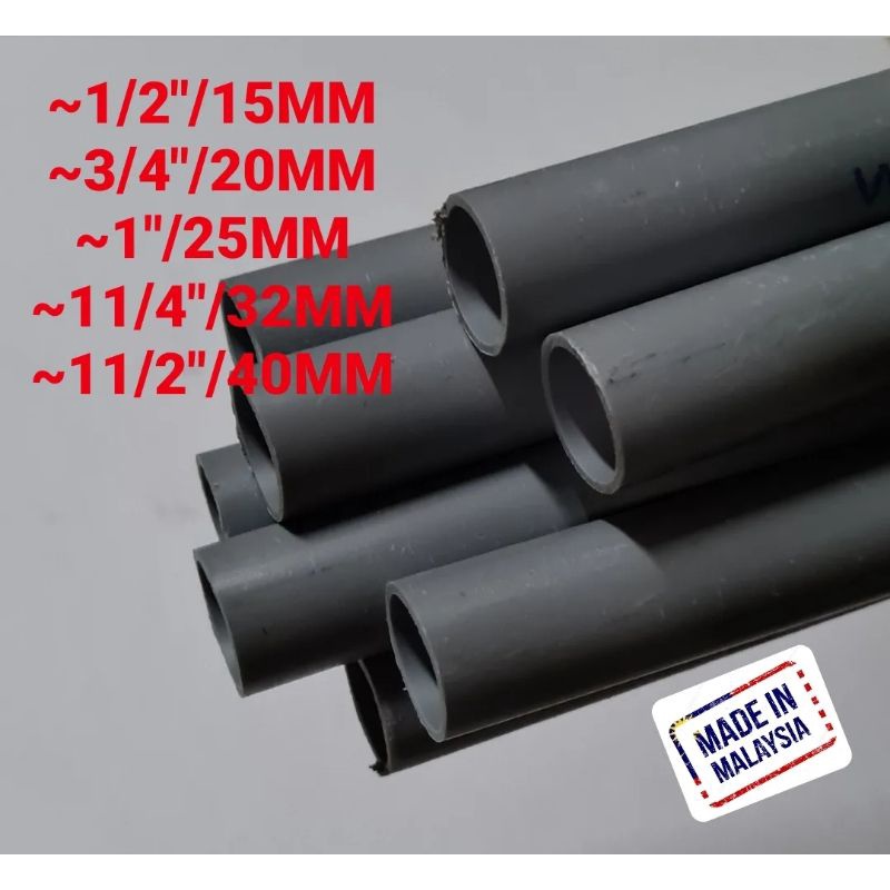 PVC PIPE AIR CLASS D/PVC PIPE KELABU CLASS D Shopee Malaysia