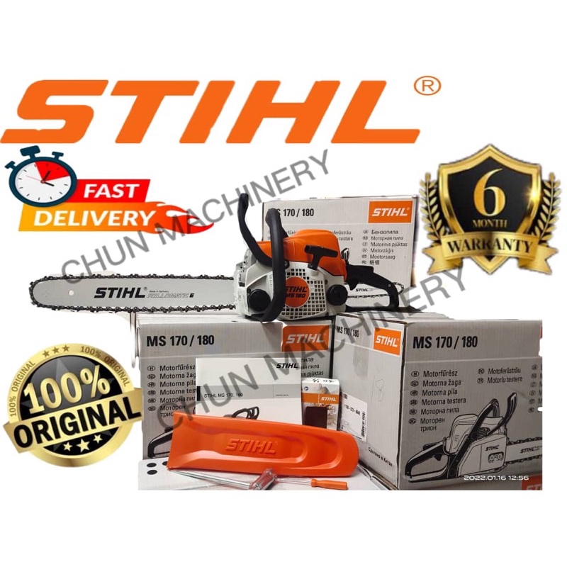 Stihl Ms180 Chainsaw With 18 Guide Bar Chain Ms180 Shopee Malaysia