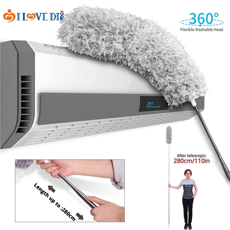 2.8m Multifunction Telescopic Bed Gap Ceiling Chandelier Duster