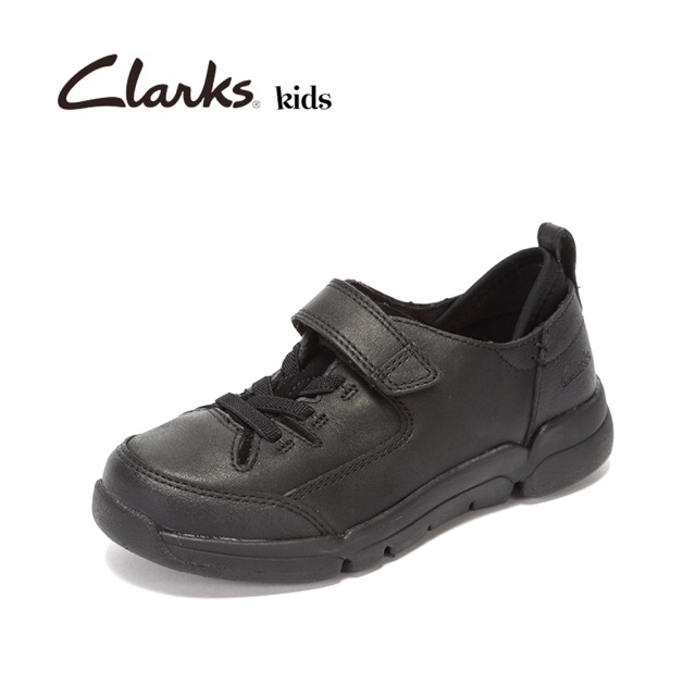 Clarks Tri Buddy Inf Black School Shoe 