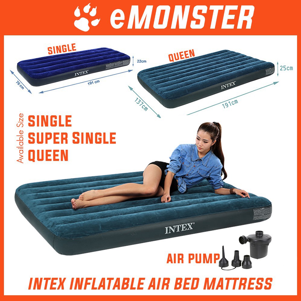 Original Intex Inflatable Single Double Air Bed Mattress