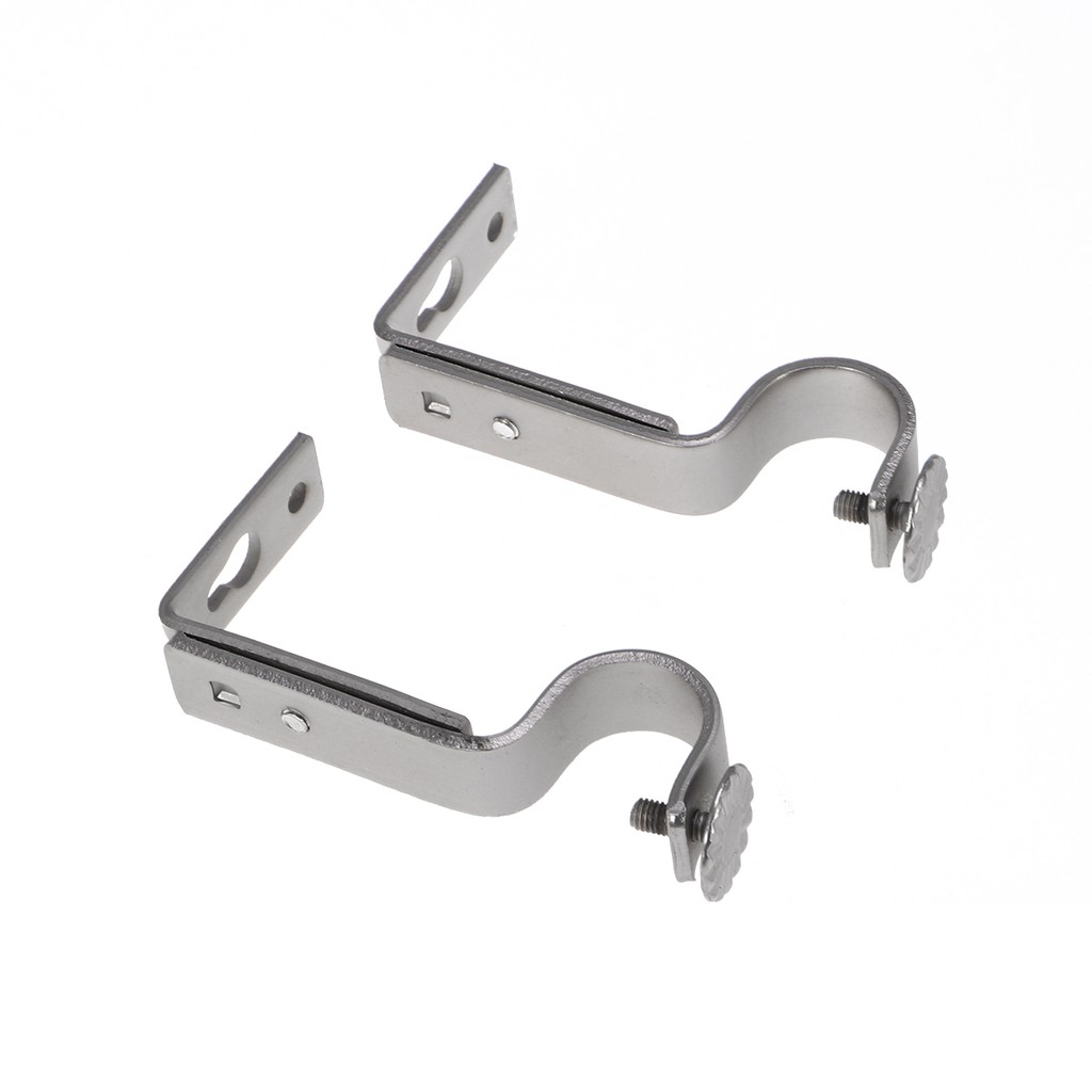 2 Pcs Curtain Rod Holder Matte Curtain Pole Bracket Wall Bracket