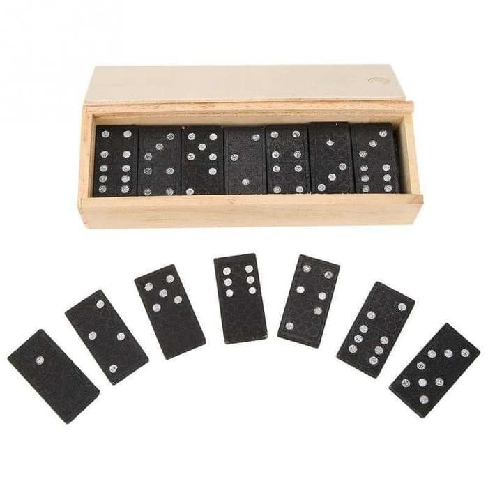 Reliable Purpose Toy Domino Wooden Gaple Wood Box Game Board Durable Contents 28 dommino bord Boxes Versatile Multi - Image 3