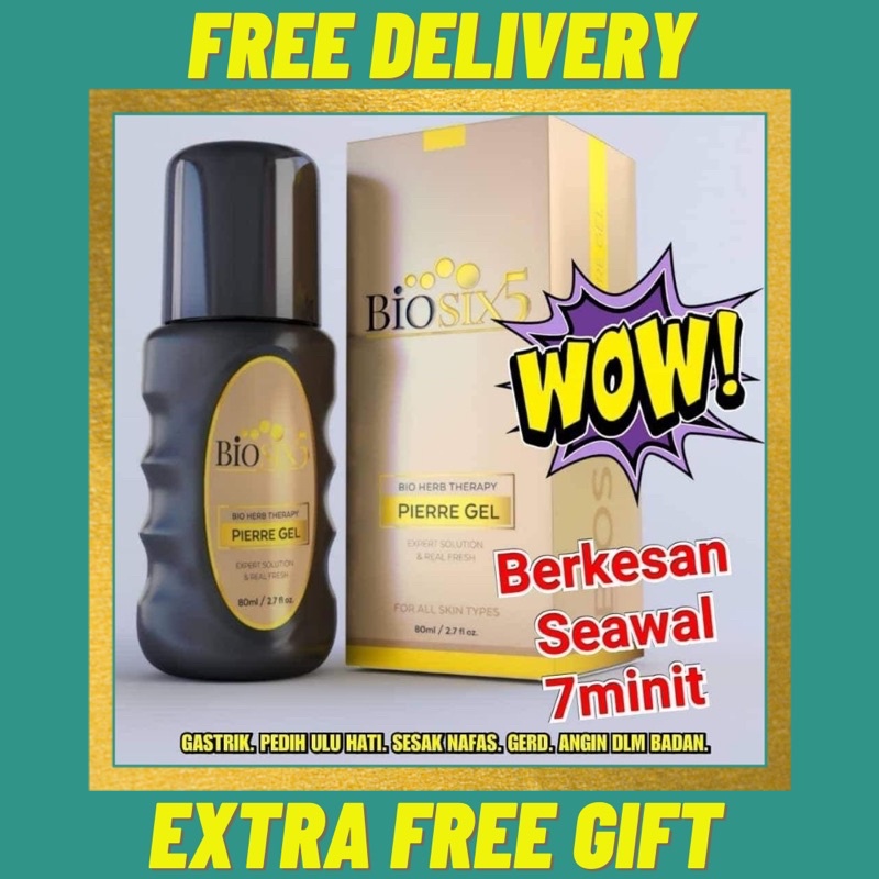 Ubat Gastrik Pedih Ulu Hati Kembung Perut Angin Biosix5 Gel Extra Freegift Freepostage Shopee Malaysia