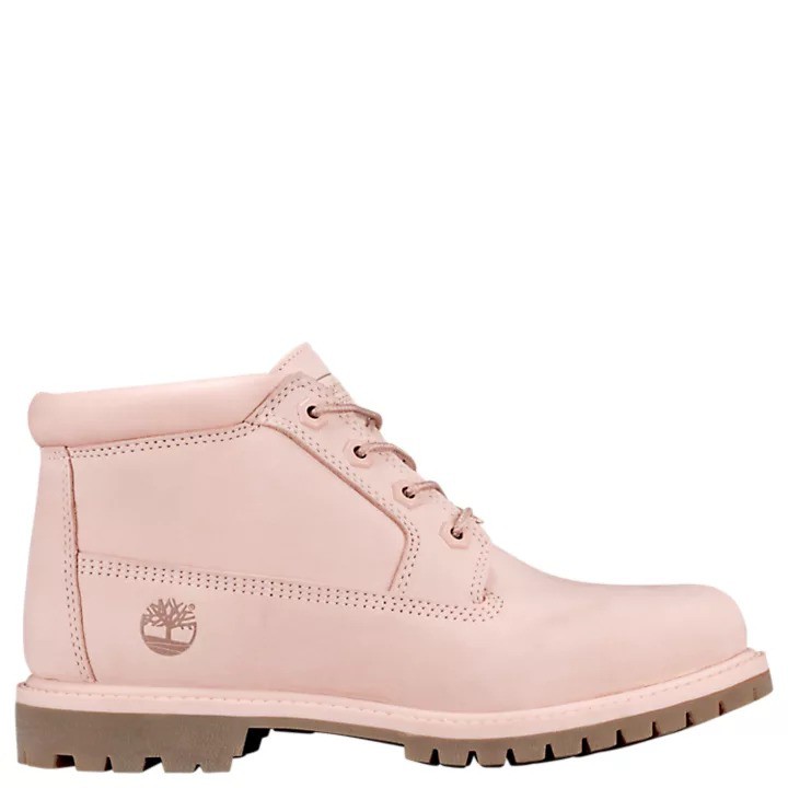 pale pink timberland boots