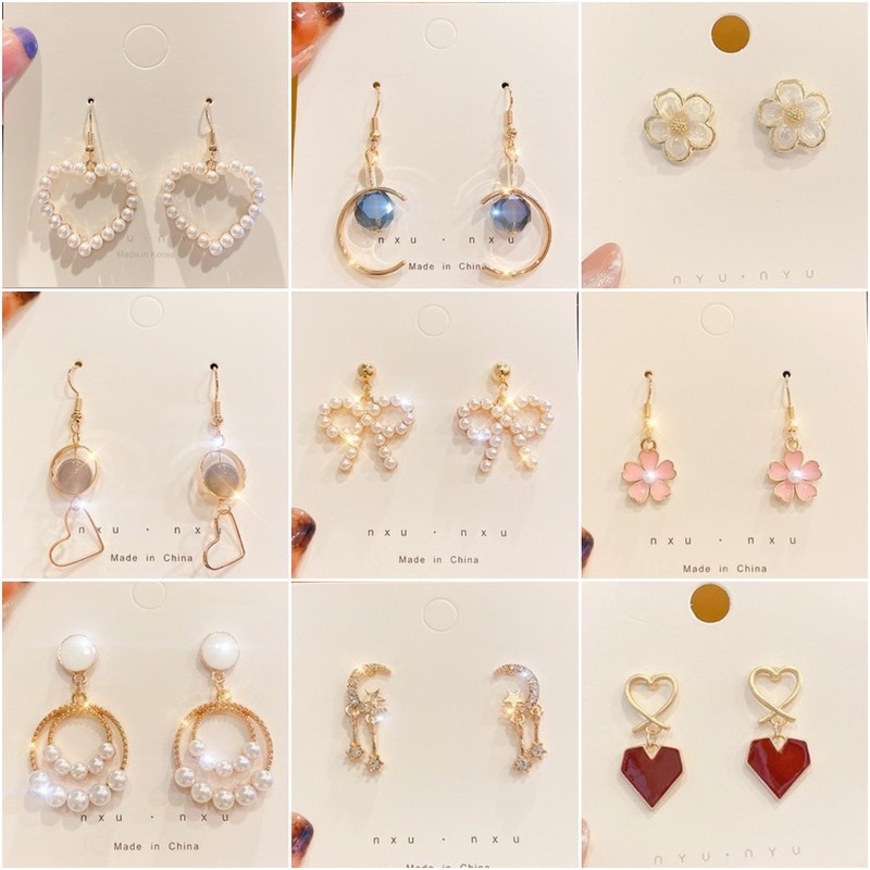 Korean Fashion Pearl Tassel Rhinestone Temperament Earrings Female 2023 New Exquisite Earrings Gift