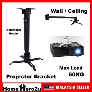 Universal Wall Ceiling Projector Bracket Skrin Layar Braket 43 49 50 53 55 58 60 62 65- Homehero2u