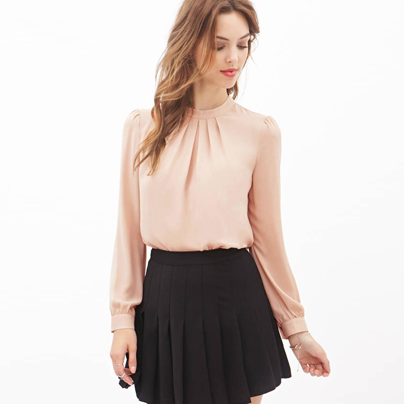 Kaos Elegan Wanita Kemeja Casual Ladies Lengan Kantor Kaos Elegan Wanita Kemeja Casual Ladies Lengan Kantor