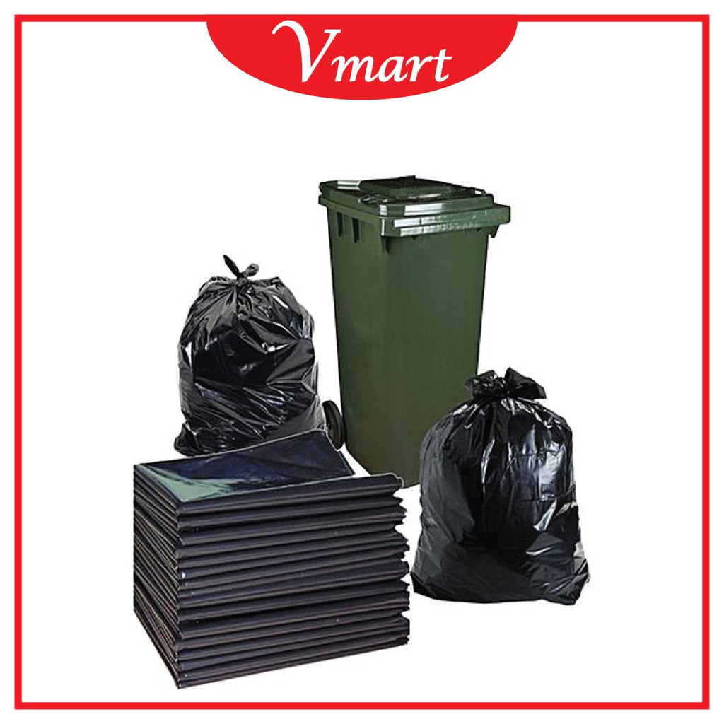 XXL Large Black Garbage Bag XL / 100L 120L 240L Big Dustbin Plastic Bag