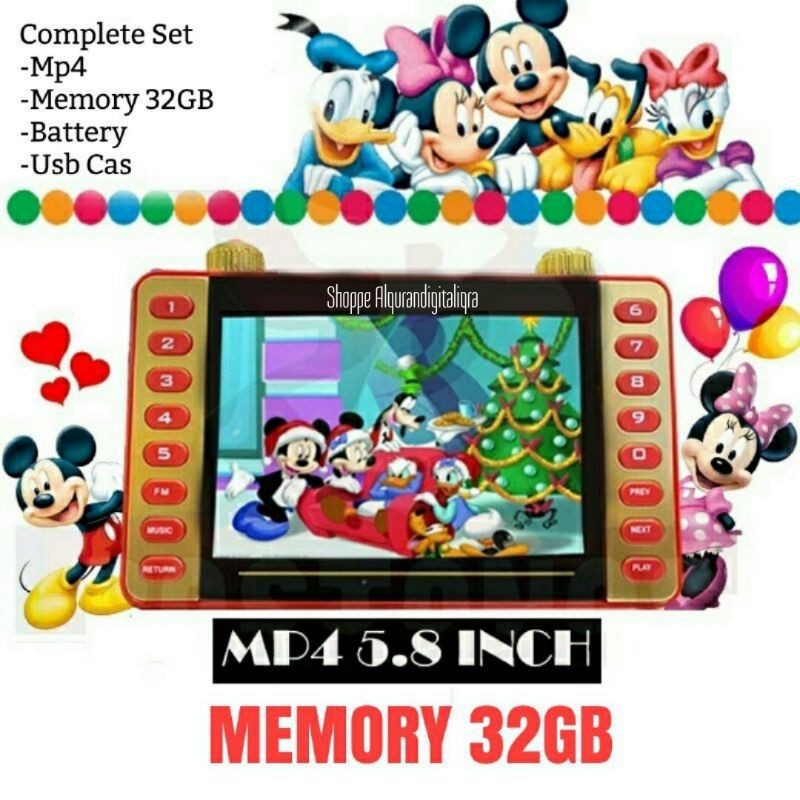 Mp4 Kid 5 8 Inci 8 Inci 10inci 32gb Learning Player Videos Hd