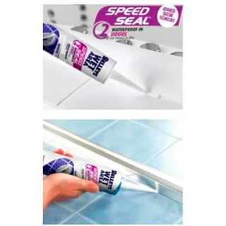 Selleys Wet Area Speed Seal 75G / 300G (Clear/White) Anti Mildew Silicone Sealant for Kitchen ...